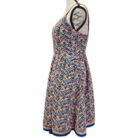 Tracy Reese Anthropologie Dress Size 6 Neon Bright Colors Spring Bold Print - Picture 4 of 16